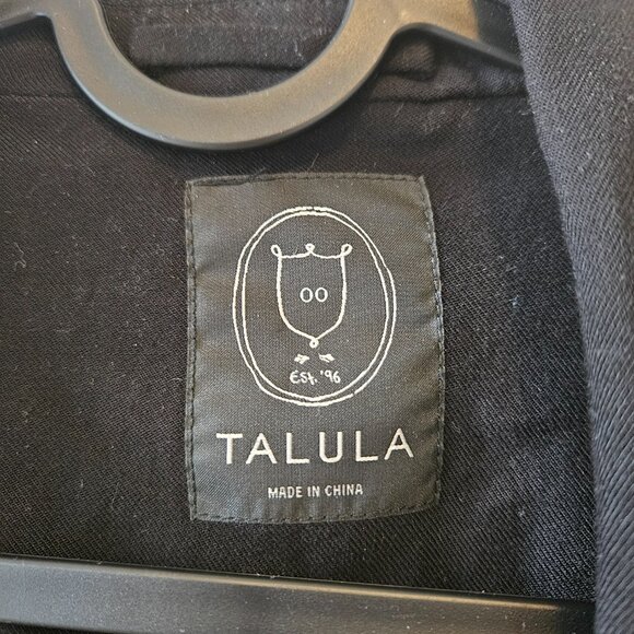 Talula Black Open Front Blazer Size 00 - Picture 3 of 3